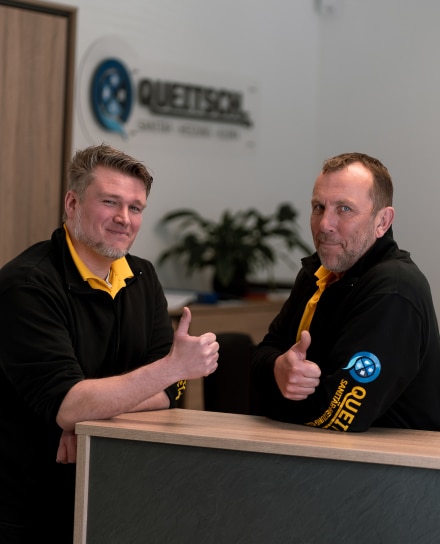 Geschäftsführer Andreas Queitsch und Rafael Nowak; Gebrüder Queitsch GmbH Moers; Sanitär und Heizung